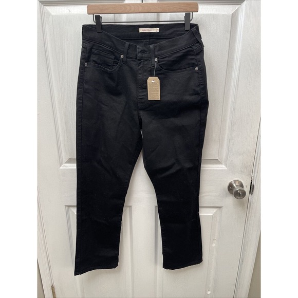 NWT Levis Women’s Black‎ Stretchy Classic Straight Size 10 30x28 - Picture 1 of 6